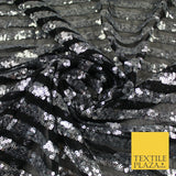 11 COLOURS - Sequin Stripe Sparkly Shiny Stretch Mesh Net Tulle Dress Fabric 58"