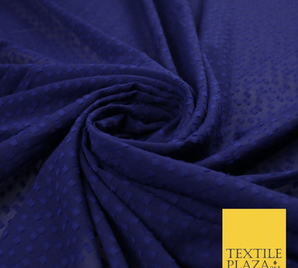 7 COLOURS - Swiss Knot Dot Dobby Sheer Georgette Chiffon Dress Fabric 56"