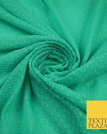 7 COLOURS - Swiss Knot Dot Dobby Sheer Georgette Chiffon Dress Fabric 56"