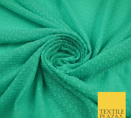 7 COLOURS - Swiss Knot Dot Dobby Sheer Georgette Chiffon Dress Fabric 56"