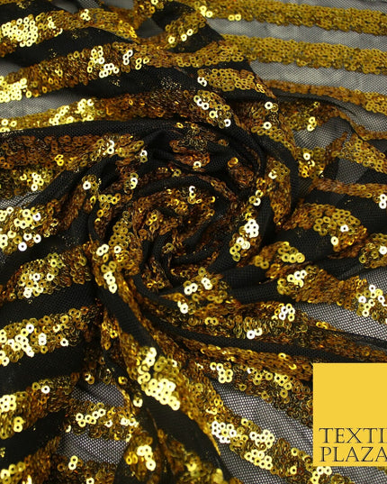 11 COLOURS - Sequin Stripe Sparkly Shiny Stretch Mesh Net Tulle Dress Fabric 58"