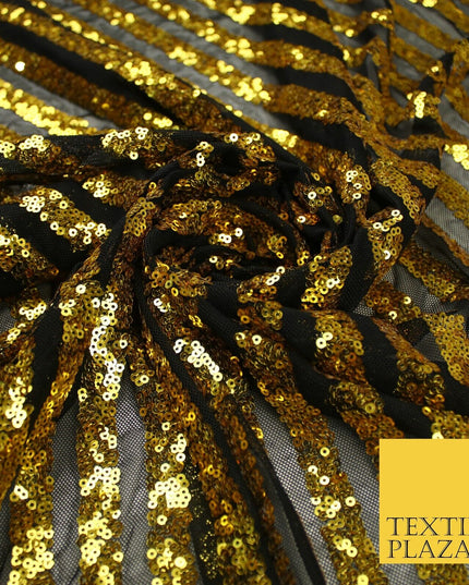 11 COLOURS - Sequin Stripe Sparkly Shiny Stretch Mesh Net Tulle Dress Fabric 58"