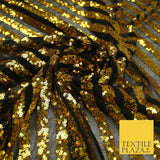 11 COLOURS - Sequin Stripe Sparkly Shiny Stretch Mesh Net Tulle Dress Fabric 58"