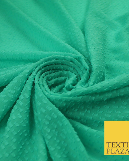 7 COLOURS - Swiss Knot Dot Dobby Sheer Georgette Chiffon Dress Fabric 56"