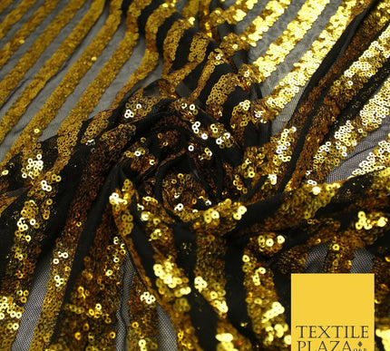 11 COLOURS - Sequin Stripe Sparkly Shiny Stretch Mesh Net Tulle Dress Fabric 58"