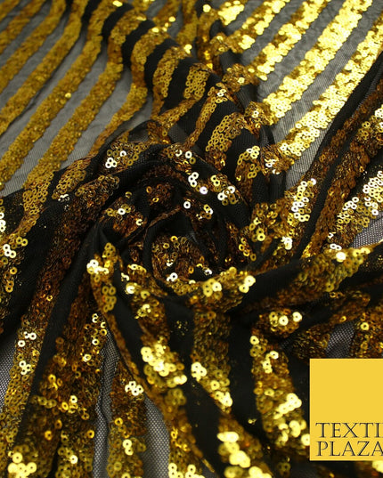 11 COLOURS - Sequin Stripe Sparkly Shiny Stretch Mesh Net Tulle Dress Fabric 58"
