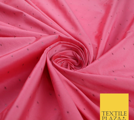 8 COLOURS - High Quality Lurex Dobby Faux Silk Two Tone Taffeta Dress Fabric 56"