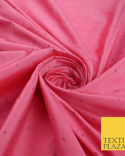 8 COLOURS - High Quality Lurex Dobby Faux Silk Two Tone Taffeta Dress Fabric 56"