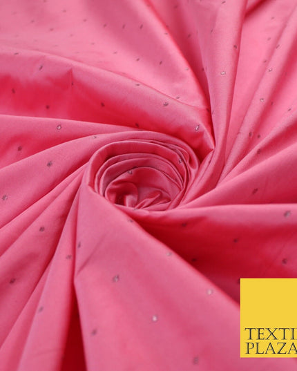 8 COLOURS - High Quality Lurex Dobby Faux Silk Two Tone Taffeta Dress Fabric 56"