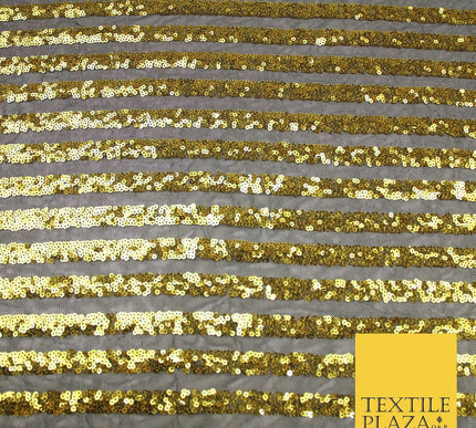 11 COLOURS - Sequin Stripe Sparkly Shiny Stretch Mesh Net Tulle Dress Fabric 58"