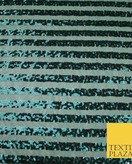 11 COLOURS - Sequin Stripe Sparkly Shiny Stretch Mesh Net Tulle Dress Fabric 58"