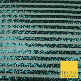 11 COLOURS - Sequin Stripe Sparkly Shiny Stretch Mesh Net Tulle Dress Fabric 58"