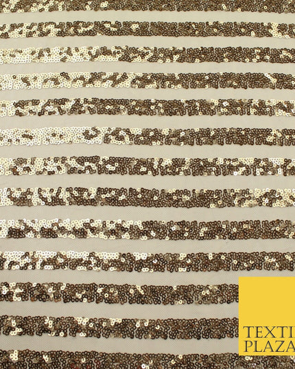 11 COLOURS - Sequin Stripe Sparkly Shiny Stretch Mesh Net Tulle Dress Fabric 58"