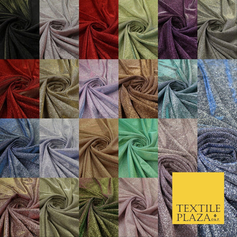OVER 20 COLOURS - Sparkly Two Tone Glitter Stretch Shimmer Moonlight Fabric 56"