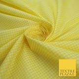 15 COLOURS - Small 1/8" Mini Gingham Square Check Polycotton Fabric Dress Craft
