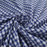 15 COLOURS - Medium 1/4" Gingham Square Check Polycotton Fabric Dress Craft 44"
