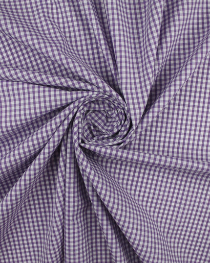 15 COLOURS - Small 1/8" Mini Gingham Square Check Polycotton Fabric Dress Craft