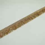 Gold Metallic Fuzzy Weave Fringe Trim Border Ribbon Lace 3cm Wide X731