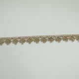 GOLD Slim Metallic Thread Scalloped Trim Border Ribbon Lace 1.5cm Wide
