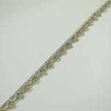 GOLD Slim Metallic Thread Scalloped Trim Border Ribbon Lace 1.5cm Wide