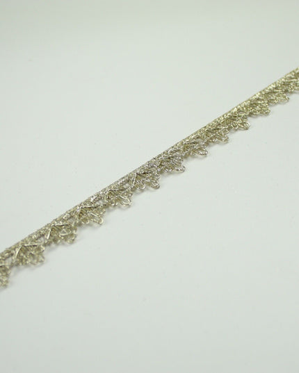 GOLD Slim Metallic Thread Scalloped Trim Border Ribbon Lace 1.5cm Wide