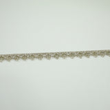 GOLD Slim Metallic Thread Scalloped Trim Border Ribbon Lace 1.5cm Wide