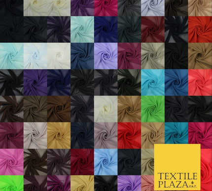 70 COLOURS Plain Dyed Chiffon Fine Soft Georgette Sheer Dress Fabric 57" Wide