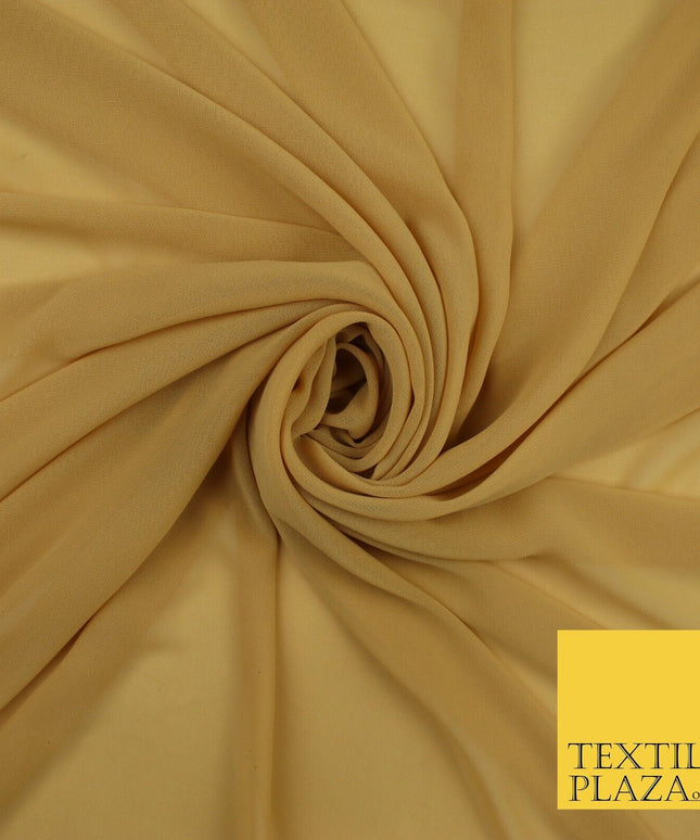 70 COLOURS Plain Dyed Chiffon Fine Soft Georgette Sheer Dress Fabric 57" Wide