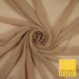 70 COLOURS Plain Dyed Chiffon Fine Soft Georgette Sheer Dress Fabric 57" Wide