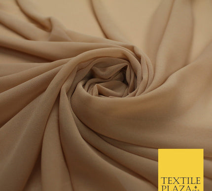 70 COLOURS Plain Dyed Chiffon Fine Soft Georgette Sheer Dress Fabric 57" Wide
