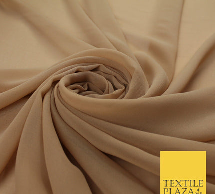 70 COLOURS Plain Dyed Chiffon Fine Soft Georgette Sheer Dress Fabric 57" Wide