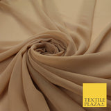 70 COLOURS Plain Dyed Chiffon Fine Soft Georgette Sheer Dress Fabric 57" Wide