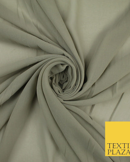 70 COLOURS Plain Dyed Chiffon Fine Soft Georgette Sheer Dress Fabric 57" Wide