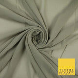 70 COLOURS Plain Dyed Chiffon Fine Soft Georgette Sheer Dress Fabric 57" Wide
