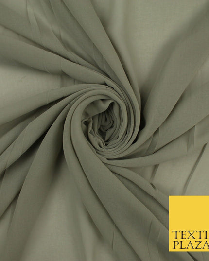 70 COLOURS Plain Dyed Chiffon Fine Soft Georgette Sheer Dress Fabric 57" Wide