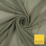 70 COLOURS Plain Dyed Chiffon Fine Soft Georgette Sheer Dress Fabric 57" Wide