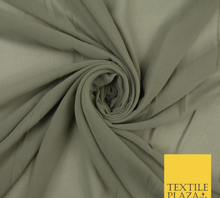 70 COLOURS Plain Dyed Chiffon Fine Soft Georgette Sheer Dress Fabric 57" Wide