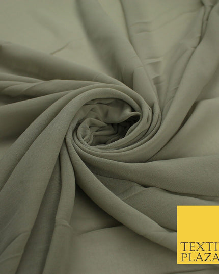 70 COLOURS Plain Dyed Chiffon Fine Soft Georgette Sheer Dress Fabric 57" Wide