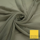 70 COLOURS Plain Dyed Chiffon Fine Soft Georgette Sheer Dress Fabric 57" Wide