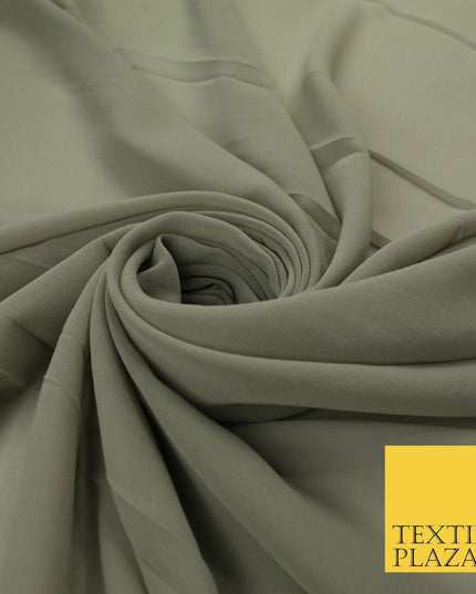 70 COLOURS Plain Dyed Chiffon Fine Soft Georgette Sheer Dress Fabric 57" Wide