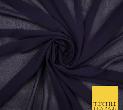 70 COLOURS Plain Dyed Chiffon Fine Soft Georgette Sheer Dress Fabric 57" Wide