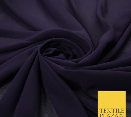 70 COLOURS Plain Dyed Chiffon Fine Soft Georgette Sheer Dress Fabric 57" Wide