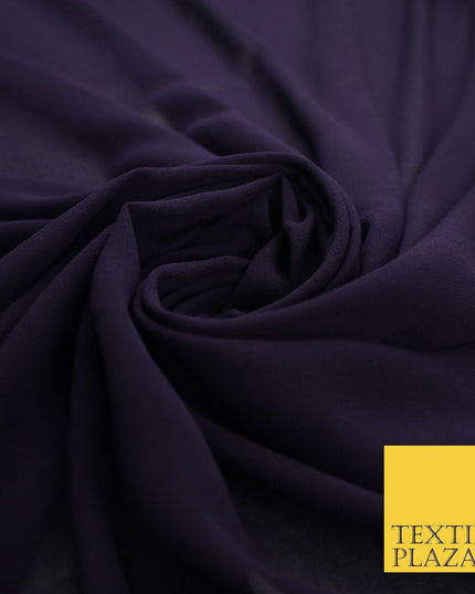 70 COLOURS Plain Dyed Chiffon Fine Soft Georgette Sheer Dress Fabric 57" Wide