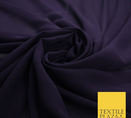 70 COLOURS Plain Dyed Chiffon Fine Soft Georgette Sheer Dress Fabric 57" Wide