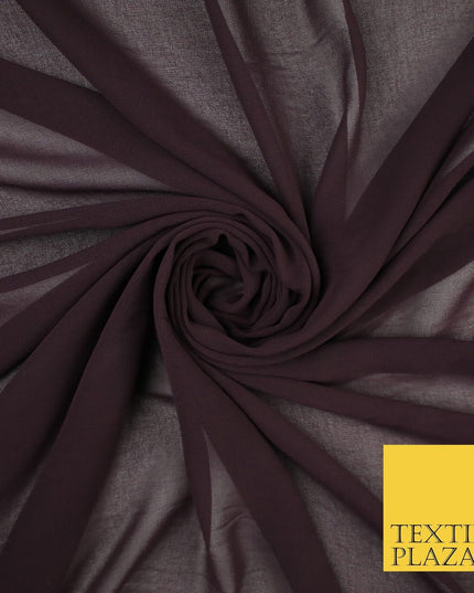 70 COLOURS Plain Dyed Chiffon Fine Soft Georgette Sheer Dress Fabric 57" Wide