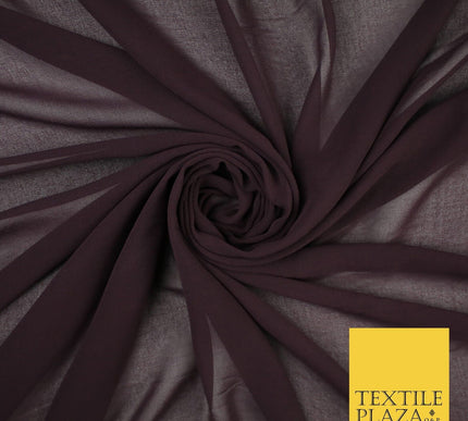 70 COLOURS Plain Dyed Chiffon Fine Soft Georgette Sheer Dress Fabric 57" Wide