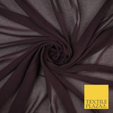 70 COLOURS Plain Dyed Chiffon Fine Soft Georgette Sheer Dress Fabric 57" Wide