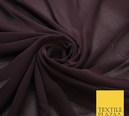 70 COLOURS Plain Dyed Chiffon Fine Soft Georgette Sheer Dress Fabric 57" Wide