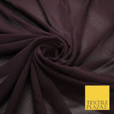 70 COLOURS Plain Dyed Chiffon Fine Soft Georgette Sheer Dress Fabric 57" Wide