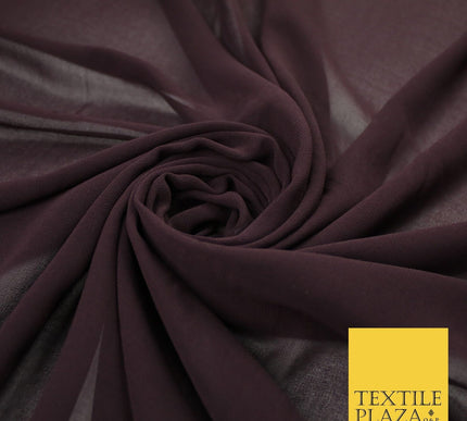 70 COLOURS Plain Dyed Chiffon Fine Soft Georgette Sheer Dress Fabric 57" Wide